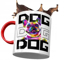 Kubki - Kubek Czerwony z Pieskiem Psem Słodki na Prezent z Nadrukiem ze Zdjęciem+ Opakowanie na prezent (wzór 01) - miniaturka - grafika 1