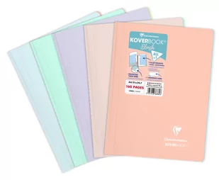 Kołozeszyt A4 80K kratka Koverbook BLUSH PP 1 sztuka mix kolorów - Clairefontaine - Zeszyty szkolne - miniaturka - grafika 1