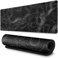 Podkładki pod mysz - Podkładka na biurko pod myszkę mysz klawiaturę Mata ochronna antypoślizgowa gamingowa XL 80x40 cm Czarna Alogy Line Texture - miniaturka - grafika 1