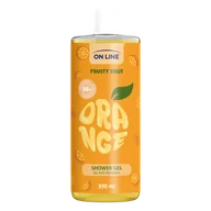 Żele pod prysznic dla mężczyzn - On Line Fruity Shot Orange, żel pod prysznic, 390 ml - miniaturka - grafika 1