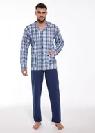 Piżamy męskie - Cornette 114/70 rozpinana piżama męska - miniaturka - grafika 1