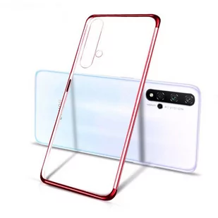 Clear Color case żelowy pokrowiec etui z metaliczną ramką Huawei Nova 5T / Honor 20 / Honor 20 Pro / Honor 20S czerwony - Etui i futerały do telefonów - miniaturka - grafika 1