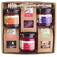 Zestawy upominkowe - KOSZ PREZENTOWY PREZENT UPOMINEK owocowy napary miody POMARAŃCZA MALINA ZDROWY - miniaturka - grafika 1