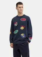 Swetry męskie - Jack&Jones Sweter Holiday 12287994 Granatowy Relaxed Fit - miniaturka - grafika 1