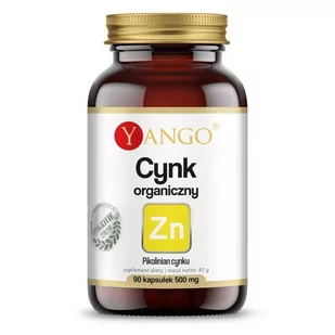 YANGO Yango Cynk organiczny Pikolinian Cynku 500 mg 90 k - Witaminy i minerały - miniaturka - grafika 1