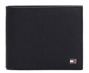 TOMMY HILFIGER skórzany poziomy portfel męski ze skóry naturalnej czarny - Portfele TOMMY HILFIGER skórzany poziomy portfel męski ze skóry naturalnej czarny - Portfele - miniaturka - grafika 1