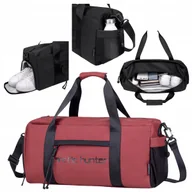 Torby sportowe - TORBA SPORTOWA czerwona damska WODOODPORNA podróżna TRENING SIŁOWNIA - miniaturka - grafika 1