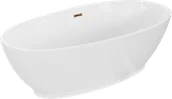 Wanny - Mexen Bilbao wanna wolnostojąca 180 x 90 cm, biała, przelew różowe złoto - 51311809000-60 - miniaturka - grafika 1