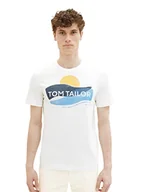 Koszulki męskie - TOM TAILOR Koszulka męska 1036328, 10332-Off biała, XXL, 10332 – Off White, XXL - miniaturka - grafika 1