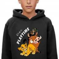 Bluzy męskie - BLUZA Z KAPTUREM CZARNA Dziecięca Na Prezent Dla Fana KRÓL LEW Wzory - 152 - miniaturka - grafika 1