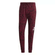 Spodenki męskie - adidas Męskie spodnie Essentials ze zwężanym mankietem z logo na całej długości (1/1), Cień czerwony, XL - miniaturka - grafika 1