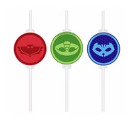 Urodziny dziecka - PROCOS DISNEY Słomki urodzinowe Pidżamersi - 4 szt. 90658 - miniaturka - grafika 1