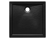 Brodziki prysznicowe - Brodzik kwadratowy Besco Aquarius SlimLine 80x80x5,5 akryl czarny kamień BAA-80-K-CN - miniaturka - grafika 1