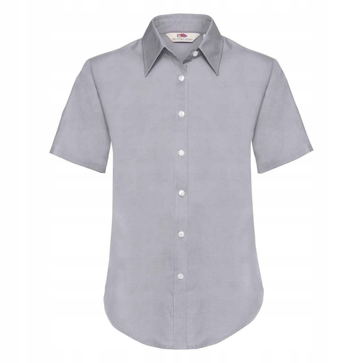 Koszula damska z krótkim rękawem Oxford Oksfordzki Szary r. XL