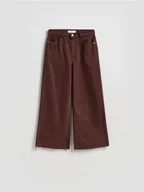 Spodnie damskie - Reserved - Jeansy wide leg z wysokim stanem - brązowy - miniaturka - grafika 1