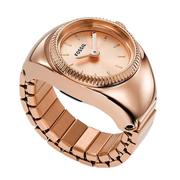 Zegarki damskie - Zegarek Fossil ES5247 w formie pierścionka w kolorze różowego złota - Natychmiastowa WYSYŁKA 0zł (DHL DPD INPOST) | Grawer 1zł | Zwrot 100 dni - miniaturka - grafika 1