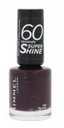 Lakiery do paznokci - Rimmel London London 60 Seconds Super Shine lakier do paznokci 8 ml dla kobiet 345 Black Cherries - miniaturka - grafika 1