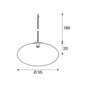 Lampy sufitowe - SLV Lampa wisząca Magico, możliwość ściemniania, biały / opal, salon / jadalnia, aluminium, nowoczesny - miniaturka - grafika 1