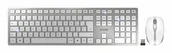 Zestawy myszka + klawiatura - CHERRY JD-9100CH-1 klawiatura Dołączona myszka Dom/Biuro RF Wireless + Bluetooth QWERTZ Swiss Srebrny, Biały JD-9100CH-1 - miniaturka - grafika 1