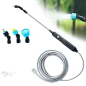 Opryskiwacze - Elektryczny opryskiwacz z 3 dyszami i wężem o długości 5 m, teleskopowy pistolet natryskowy do ładowania, 2400 mAh do ogrodu, trawnika, podwórka - miniaturka - grafika 1