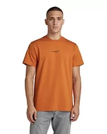 Koszulki męskie - G-STAR RAW Męski t-shirt z logo Center Loose R T, Pomarańczowy (Burned Orange C784-3014), S - miniaturka - grafika 1