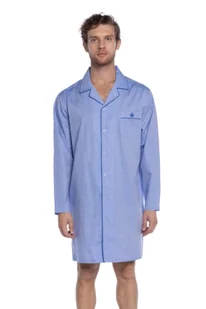 Koszula nocna męska MARQUEZ L Niebieski - Piżamy męskie - miniaturka - grafika 1