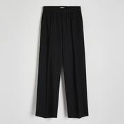 Spodnie damskie - Reserved - Spodnie z kantem - Czarny - miniaturka - grafika 1
