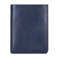Portfele - Męski portfel skórzany praktyczny granatowy - miniaturka - grafika 1