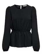 Bluzki damskie - ONLY TALL Women's ONLMETTE DAR L/S O-Neck TOP WVN FN Tall bluzka, czarna, S, czarny, S - miniaturka - grafika 1