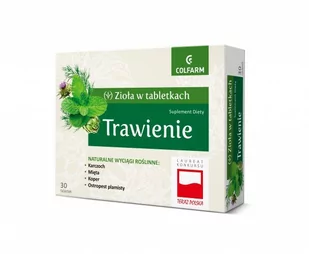 Colfarm Trawienie 30 tabletek karczoch mieta koper - Układ pokarmowy - miniaturka - grafika 1