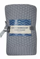 Koce i narzuty dla dzieci - Texpol La Tresse kocyk bambusowy 80x100 cm szary - miniaturka - grafika 1