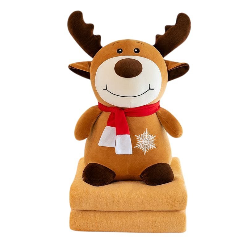 Dziecięcy Pluszowy Zestaw 3w1: Jeleń - Maskotka, Poduszka, Kocyk