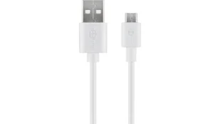 Kabel USB Goobay USB-A - microUSB 0.5 m Biały (JAB-4780401) - Kable USB - miniaturka - grafika 1