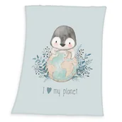 Koce i narzuty dla dzieci - Herding Koc dziecięcy Pinguin, 75 x 100 cm - miniaturka - grafika 1