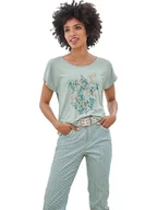 Koszulki i topy damskie - Heine Koszulka w kolorze turkusowym - miniaturka - grafika 1