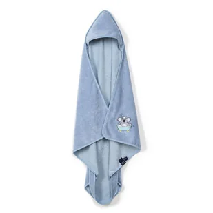 LA MILLOU RĘCZNIK BAMBOO - S - DUSTY BLUE HELLO WORLD - Okrycia kąpielowe dla dzieci - miniaturka - grafika 1