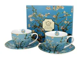 Filiżanki - Filiżanki do kawy i herbaty porcelanowe ze spodkami DUO Almond Blossom Vincent Van Gogh 280 ml 2 szt - miniaturka - grafika 1