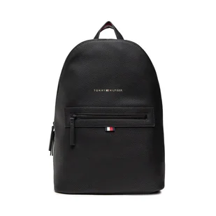 Plecak Tommy Hilfiger Essential Pu Backpack AM0AM09503 Czarny - Torby na laptopy - miniaturka - grafika 1