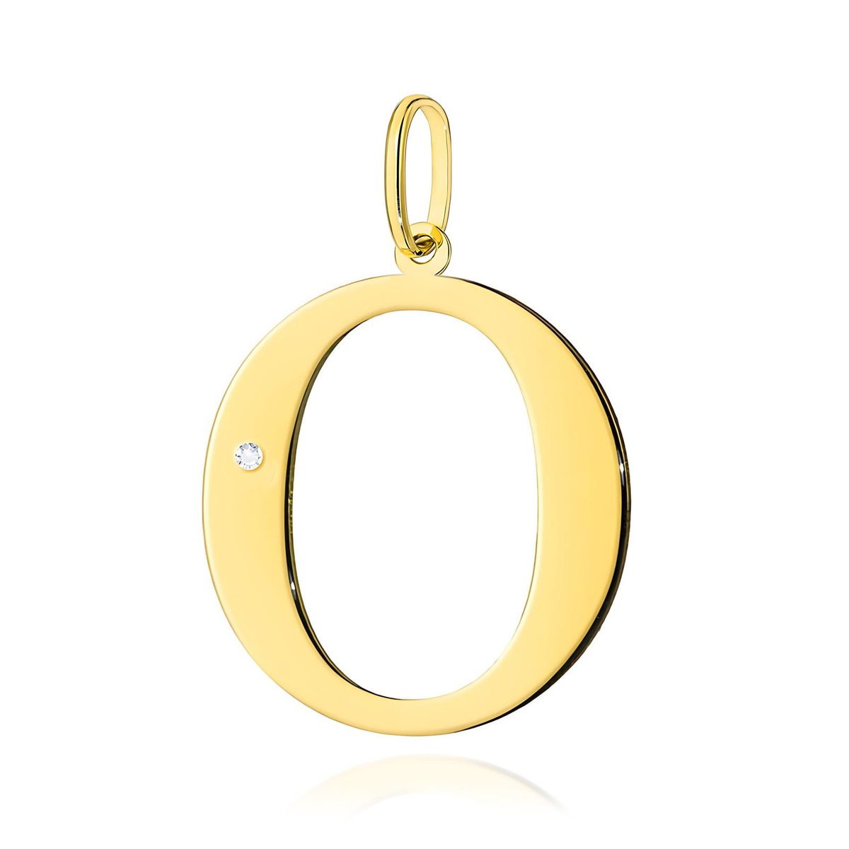 Złota zawieszka / wisiorek Diament 0,005ct - litera O - żółte złoto pr. 585