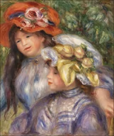 Plakaty - Galeria Plakatu, Plakat, Two Girls, Pierre-Auguste Renoir, 50x70 cm - miniaturka - grafika 1