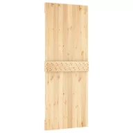 Drzwi wewnętrzne - Drzwi przesuwne z osprzętem, 80x210 cm, lite drewno sosnowe Lumarko! - miniaturka - grafika 1