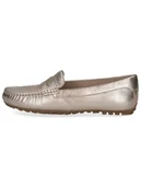 Mokasyny damskie - Caprice Skórzane mokasyny w kolorze złotym - miniaturka - grafika 1