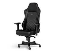 Fotele gamingowe - Noblechairs HERO Black Platinum White Gamingowy do 150kg Skóra ECO Czarno-biały - miniaturka - grafika 1