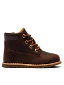 Buty dla chłopców - Timberland Trzewiki Pokey Pine 6In Boot With TB0A2NC39311 Brązowy - miniaturka - grafika 1