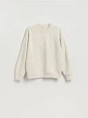 Bluzy męskie - Reserved - Bluza z drobnym haftem - złamana biel - miniaturka - grafika 1