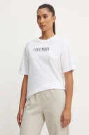 Koszulki sportowe damskie - Columbia t-shirt bawełniany kolor biały - miniaturka - grafika 1