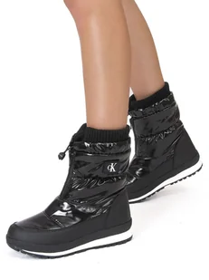 Calvin Klein Jeans Śniegowce Damskie Czarne-35 - Botki damskie - miniaturka - grafika 1