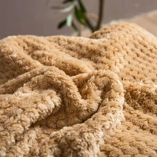 Koc 150 x 200 Mikrofibra Baranek Sherpa Beżowy - Koce Koc 150 x 200 Mikrofibra Baranek Sherpa Beżowy - Koce - miniaturka - grafika 9