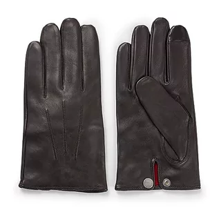 Rękawiczki - BOSS Męskie rękawiczki Jaan Gloves, Dark Brown204, 9,5, Dark Brown204, 9.5 - grafika 1