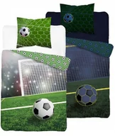 Pościel dla dzieci - Pościel Świecąca W Ciemności 140x200 Piłka Z Piłką Bramka - miniaturka - grafika 1
